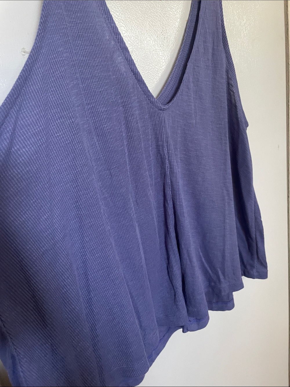 Free People Large Intimately New Dusty Iris Ribbed Baggy Tank Whimsy Versatile - Picture 8 of 8